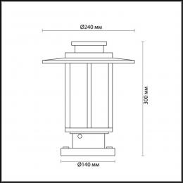 Odeon light 4047/1B NATURE ODL18 653 белый/коричневый Уличный светильник на столб IP54 E27 18W 220V MITO  - 2 купить